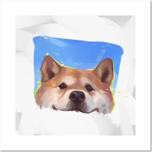 Peekaboo Shiba Posters and Art